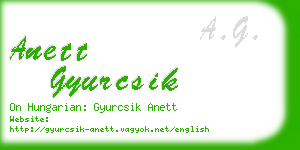 anett gyurcsik business card